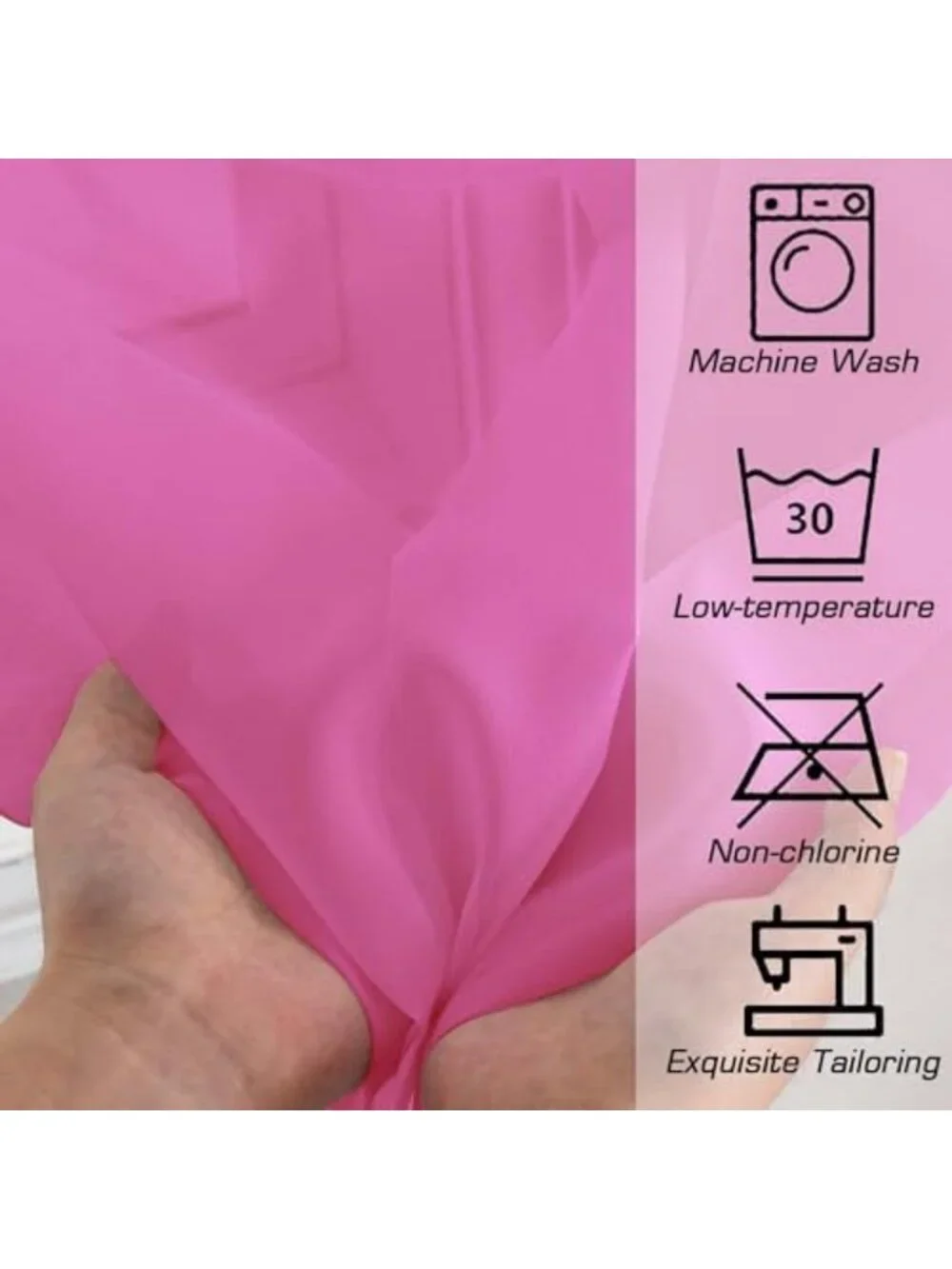 Elegant Hot Pink Sheer Curtains 84